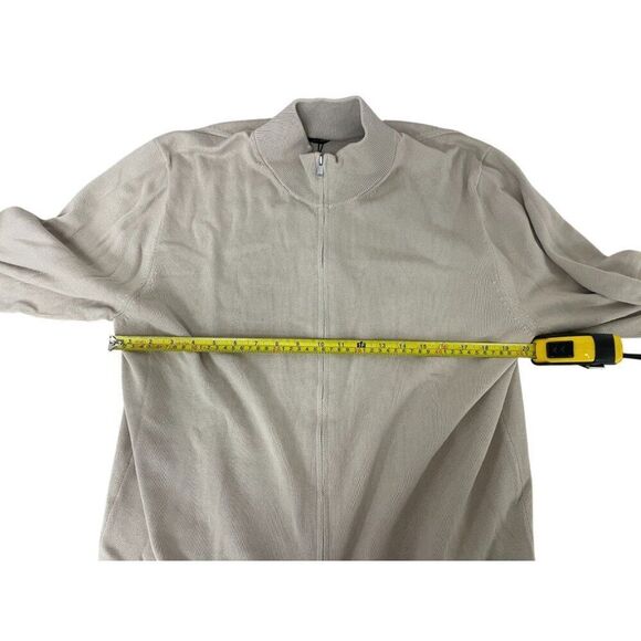 Massimo Dutti Mens Cardigan Sweater XL Beige Cotton Full Zip 0978/350 NWT - Picture 13 of 13